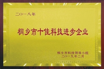 巨石集團(tuán)榮獲2018年桐鄉(xiāng)市十佳科技進(jìn)步企業(yè)